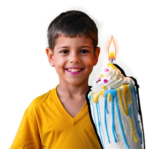 Kid With Birthday Cake PNG Eih73 PNG