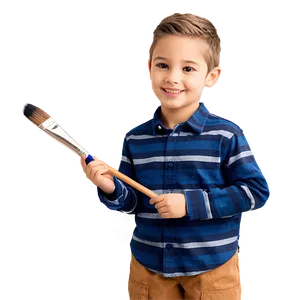 Kid With Paintbrush PNG 39