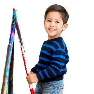 Kid With Paintbrush PNG Ebx