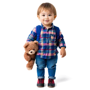 Kid With Teddy Bear PNG Ndj PNG