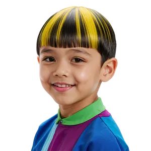 Kids Bowl Haircut Design Png 06212024 PNG image