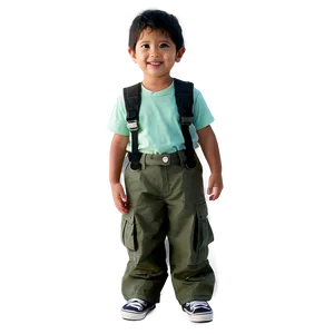 Kids Cargo Pants PNG 06132024