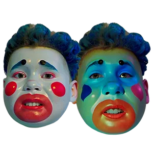 Kids Clown Face Illustration Png 06272024 PNG image