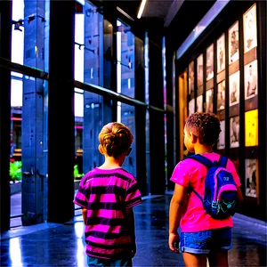 Kids Exploring A Museum PNG Uoh PNG