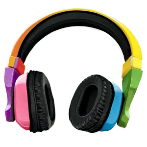 Kids Headphones Colorful Png 05042024 PNG image