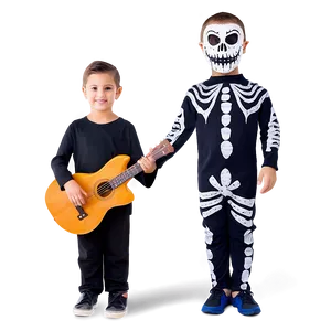 Kids In Halloween Costumes PNG 05212024