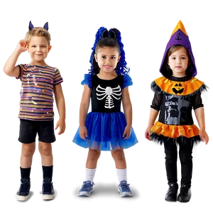 Kids In Halloween Costumes PNG 34