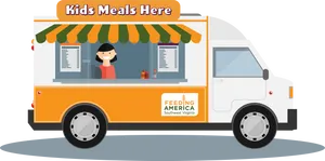 Kids Meals Food Truck Illustration PNG image