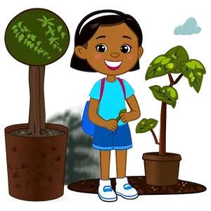 Kids Planting Trees PNG 05212024 PNG