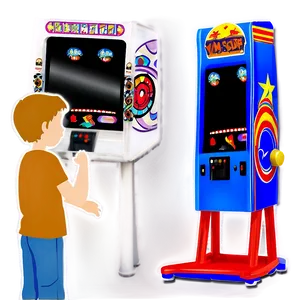 Kids Playing Arcade Games PNG Dqn