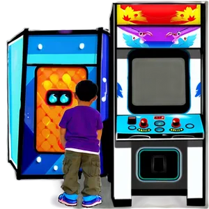Kids Playing Arcade Games PNG Ouk