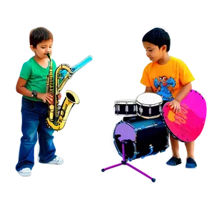 Kids Playing Instruments Clipart PNG Dny15 PNG