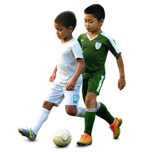Kids Playing Soccer PNG 79