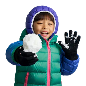 Kids Snowball Fight Victory PNG 75
