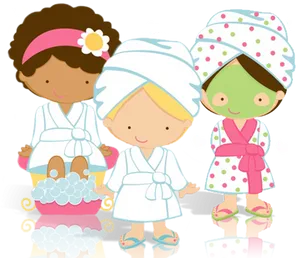 Kids Spa Day Cartoon