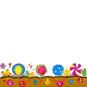 Kids Theme Photo Border PNG Dfo50