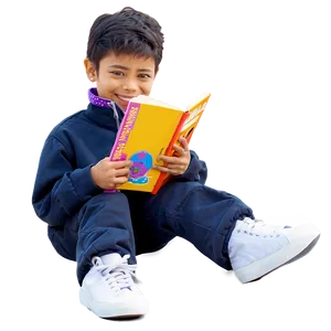 Kids With Books PNG 52