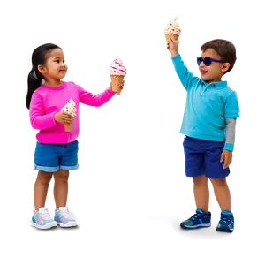 Kids With Ice Cream Png 05212024 PNG image