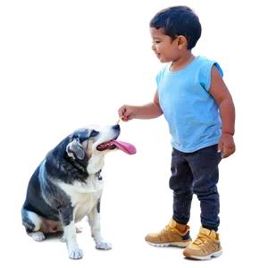 Kids With Pets PNG 88