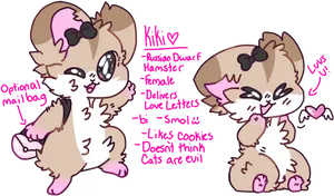 Kiki Hamster Character Art PNG