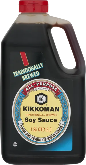 Kikkoman Soy Sauce Bottle PNG