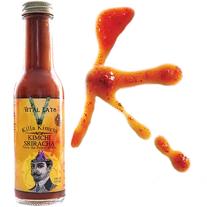 Killa Kimchi Sriracha Sauce Bottle PNG