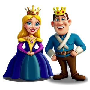 King And Queen Cartoon Character Png Dsc PNG image