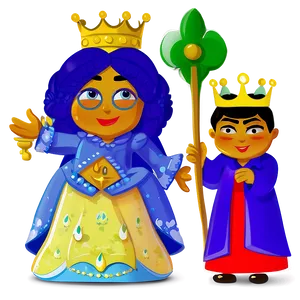 King And Queen Cartoon Character Png Lnx PNG image