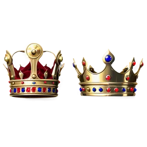 King And Queen Crowns Together Png 06252024 PNG image