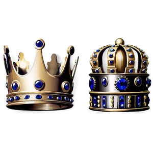 King And Queen Crowns Together PNG 98