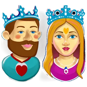 King And Queen Illustration Png Vqh64 PNG image