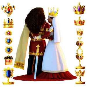 King And Queen In Love PNG 68