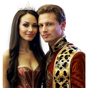 King And Queen Portrait Png Wjq62 PNG image