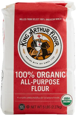 King Arthur Organic All Purpose Flour Bag PNG image