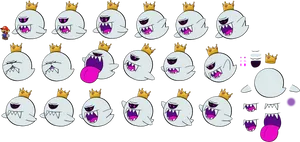 King Booand Mario Spritesheet PNG