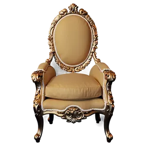 King Chair With Gold Trim PNG 06262024 PNG
