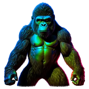 King Kong Neon Art Png Mjj PNG image