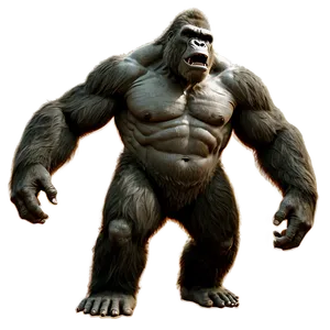 King Kong Simple Outline Png 05232024 PNG image