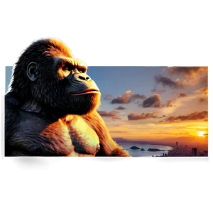 King Kong Sunset Background Png 05232024 PNG image