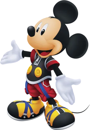King Mickey In Kingdom Hearts Outfit PNG image