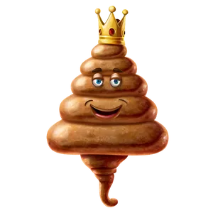 King Poop Emoji Png 3 PNG image