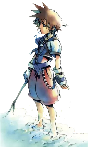 Kingdom Hearts Sora Artwork PNG image