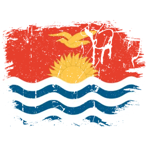 Kiribati Flag Distressed Texture PNG image