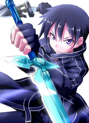Kirito Dual Wielding Swords PNG image