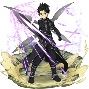 Kirito Sword Art Online Dual Blades PNG image