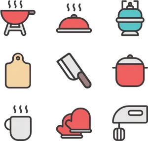 Kitchen Icons Set PNG image
