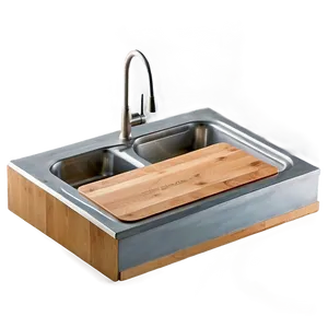 Kitchen Sink With Cutting Board PNG Lwn PNG
