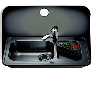 Kitchen Sink With Drainboard PNG 06122024