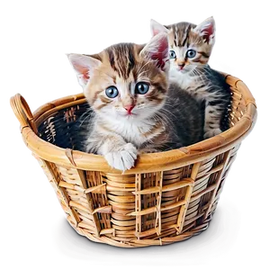 Kitten In Basket PNG 88