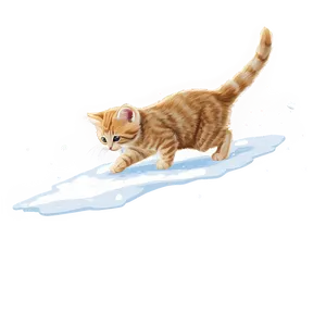 Kitten In The Snow PNG Erk